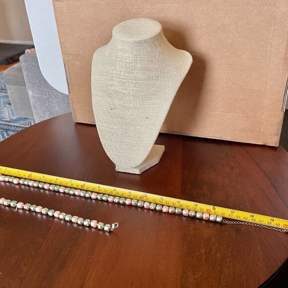 Pearl Bead Necklace and Bracelet Set - Picture 9 of 11